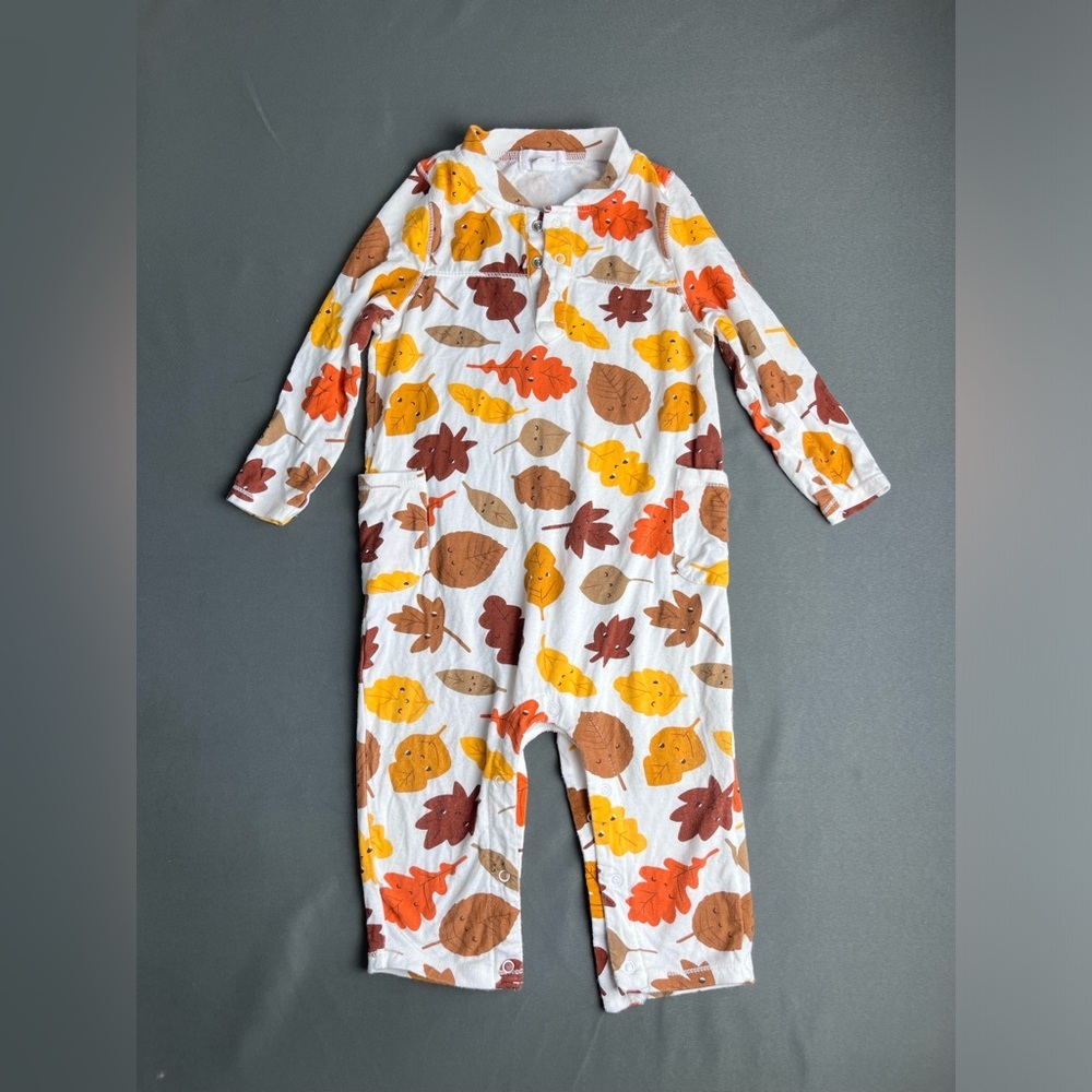 Angel Dear baby sleeper fall print romper, size 6-12 M